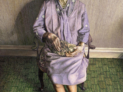 4-Paul-Bartlett-RBSARBA-Portrait-of-my-grandmother-Mrs-Doris-Tompkins87-years-young-Oil-painting Paul Bartlett