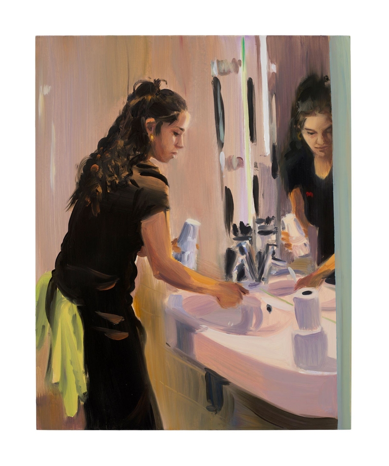 Web Srgb Bathroom Room 608 2018 Oil On Board 45 X 36Cm