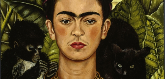 Frida Kahlo Self Portrait With Necklace Of Thorn Necklace And Hummingbird 1940 Bridgeman