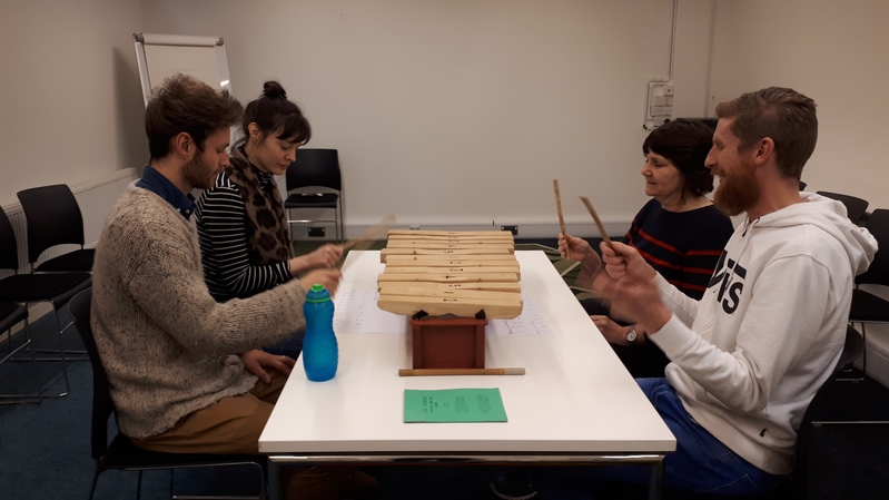 Music And Semh Course Participants Trying World Instruments